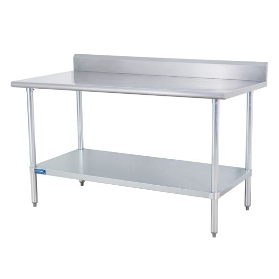 Sapphire SMTB-3060G 30"D x 60"L Stainless Steel Worktable with Galvani ...