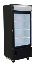 Ojeda FMH-12 25 1/5" One Section Display Freezer w/ Swing Door - Bottom Mount Compressor, Black, 120v