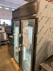 Continental Model 2RNSSGD 52" Two Section Reach In Refrigerator 48 cubic feet, 115v 'Stainless steel exterior and interior' scratch and dents