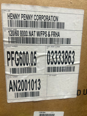 Henny Penny PFG600 4-Head Natural Gas Pressure Fryer with Computron 8000 Controls - 80,000 BTU