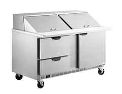 Beverage-Air SPED60HC-24M-2 60" 1 Door 2 Drawer Mega Top Refrigerated Sandwich Prep Table