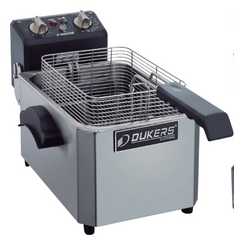 Dukers DCF15E Electric Fryer Countertop One Basket Pot Stainless