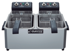 Dukers DCF7ED Electric Fryer Countertop Dual Double Basket Pot