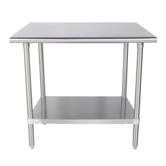 Sapphire SMT-3648G 36"D x 48"L Stainless Steel Worktable with Galvanized Undershelf