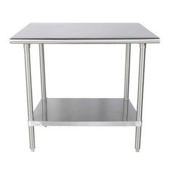 Sapphire SMT-1436G 14"D x 36"L Stainless Steel Worktable with Galvanized Undershelf