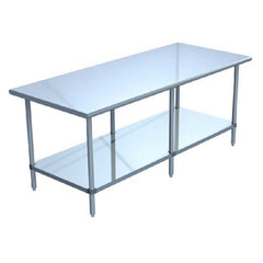 Sapphire SMT-1484G 14"D x 84"L Stainless Steel Worktable with Galvanized Undershelf