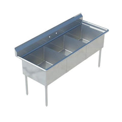 Sapphire Manufacturing SMS1515-3 (3) Three Compartment Sink