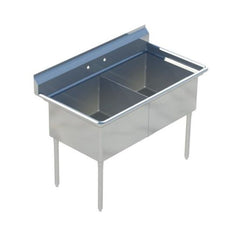 Sapphire SMS1515-2 Two Compartment Sink - NSF - 35" Total Width (15"x15" Bowls)