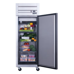 Dukers D28AR 28" One Section Solid Door Top Mount Reach-In Refrigerator | 17.79 Cu. Ft.