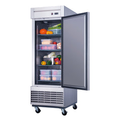 Dukers D28R 28" One Section Solid Door Bottom Mount Reach-In Refrigerator | 17.79 Cu. Ft