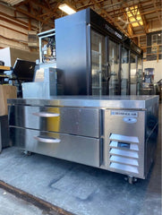 Used Beverage-Air WTRCS52HC-56FLT 56" 2 Drawer Refrigerated Chef Base with 4" Flat Top Overhang