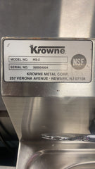 Used Krowne HS-2L Wall Mount Commercial Hand Sink w/ 12 1/2"L x 9 3/4"W x 5 7/8"D Bowl, Low Lead