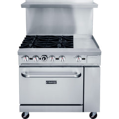 DCR36-4B12GM 36" with Four (4) Open Burners & 12" Griddle