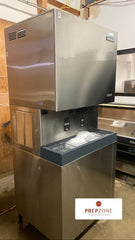 Used Scotsman MDT6N90A-1J Nugget Ice Maker 720lb Ice Machine & Water Dispenser ,120v Air cooled with stand base